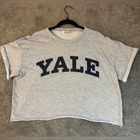 New Yale Gray T-Shirt Cut Off Size M - Picture 1 of 3